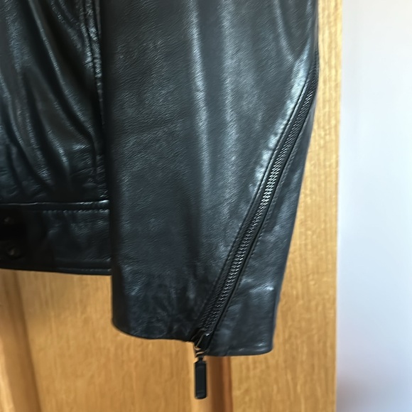 EUC Halogen black Moto leather coat. - Picture 2 of 10